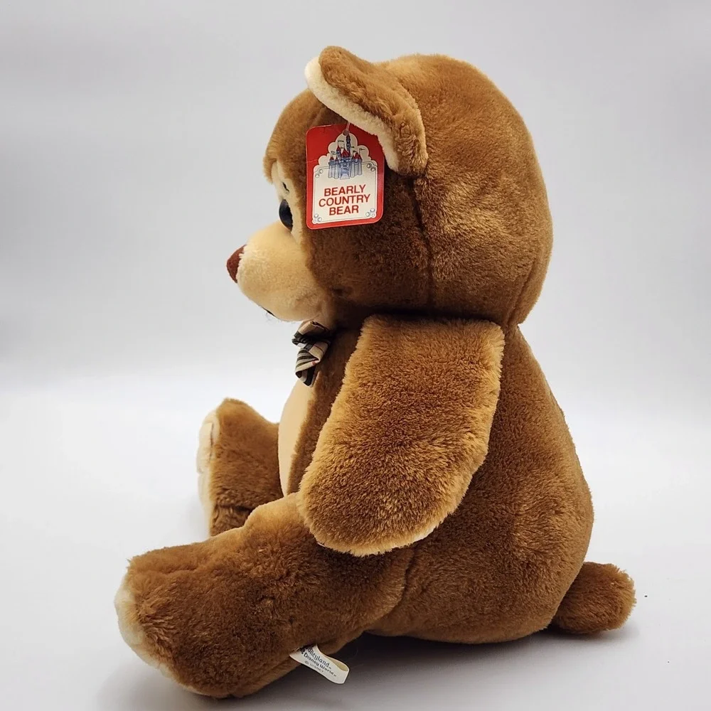 Vintage Disney World BEARLY COUNTRY Plush Brown Bear 12